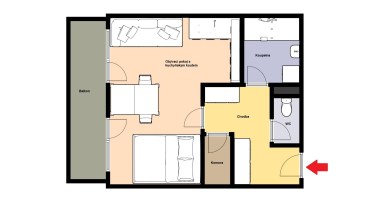 Z obýváku přímo na sjezdovku! Stylový apartmán 1+kk s terasou a parkováním – Prkenný Důl