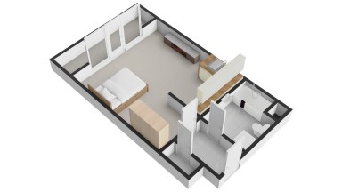 Pronájem krásného bytu 1+kk 38 m2/PS/S, ul. Randova, Praha 5 - Smíchov.