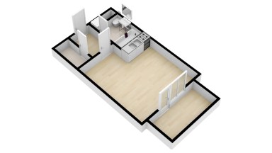 Pronájem bytu 1+kk/B/PS, 34 m2, Praha - Čakovice, ul. Bermanova.